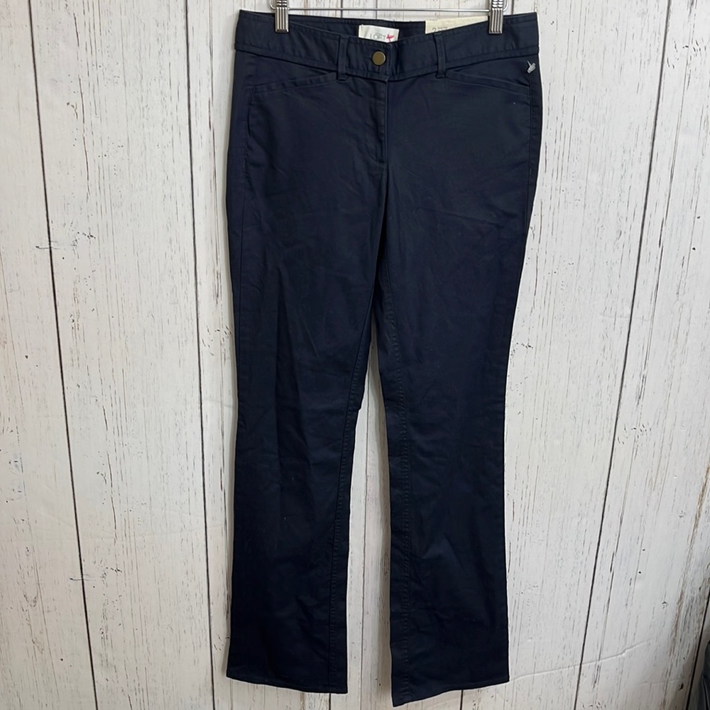 NWT Loft Marisa Boot Cut Navy Slacks Size 2